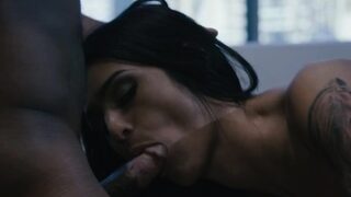 Skinny Tbabe lets her black husband bang her wet ass